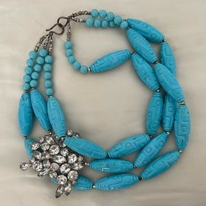 Anthropologie turquoise beaded necklace